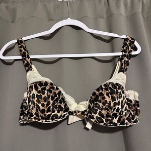 Victoria’s Secret Cheetah and Lace Bra 36B
